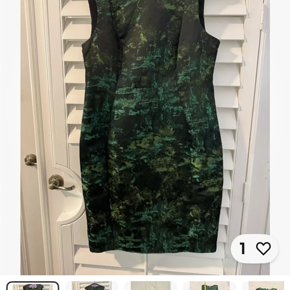 Calvin Klein Green Sheath Mini Dress